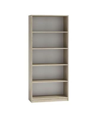 Hucoco Florencia Librer&iacute;a Moderna Con 5 Nichos Para Sal&oacute;n / Oficina / Dormitorio 30x80x182 Unidad De Almacenamiento Multifuncional Para Libros Decorativos