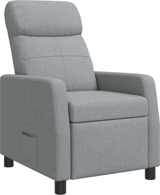 vidaXL Recliner Gris Claro Tela Vidaxl