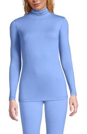 Lands End Baselayer Cozy Thermaskin Turtleneck Top in Clear Blue Sky at Nordstrom, Size X-Large