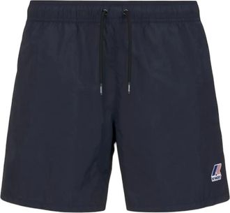 K-Way Olivier logo swim shorts - men - Polyester/Recycled Polyester/Recycled Nylon - L - Blue