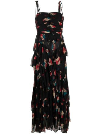 Ulla Johnson Jurk met ruches - Zwart