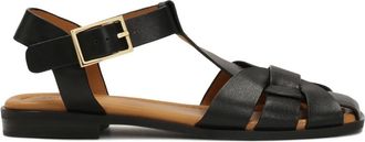 Kazar Zwarte leren sandalen. Dit product valt groot uit. - Dames - Sandalen - Zwart - 36 EU - Leer - Schoenen