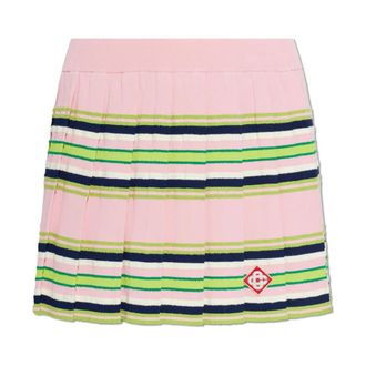 Casablanca Short Skirts, female, Pink, Size: M Short Pleated Skirt