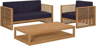 ModWay Carlsbad 3Pc Teak Outdoor Patio Set