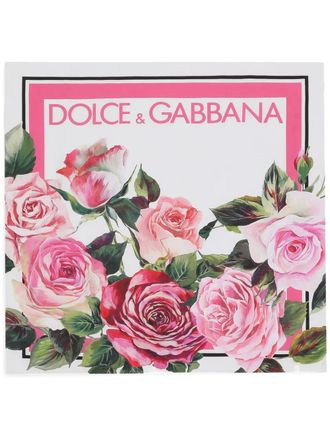 Dolce & Gabbana logo-print scarf - White
