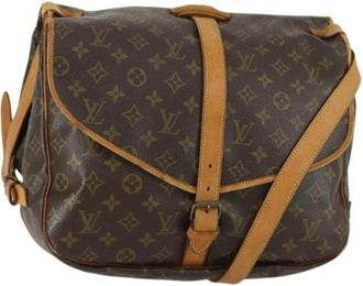Louis Vuitton Pre-owned Cross Body Bags, female, Brown, Size: ONE SIZE Pre-owned Vintage Canvas Crossbody Bag