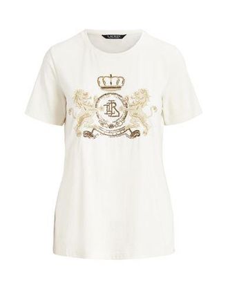 Ralph Lauren BEADED-CREST COTTON-BLEND TEE