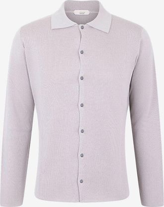 Aurélien Langärmeliges Strickhemd aus Merinowolle