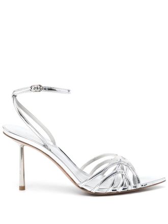 Le Silla 80mm Bella leren sandalen - Zilver