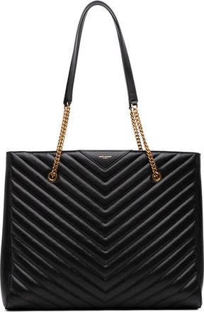 Saint Laurent Pre-owned Saint Laurent Large Chevron Grain De Poudre Tribeca Shopping Tote Ladies ZHD4707UE0BKIT4N