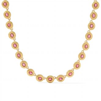 Julie Vos Womens Tudor Tennis Necklace In Raspberry