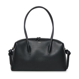 Yuzefi Brioche Duffle - Dames - Tassen - Zwart - Maat: ONE Size Leer