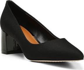 Donald J Pliner Stephanid Pointed Toe Block Heel Pump in Black at Nordstrom Rack, Size 6.5