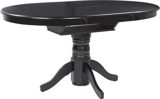 Beliani Extending Dining Table AKRON Black 106/150 cm 106 cm