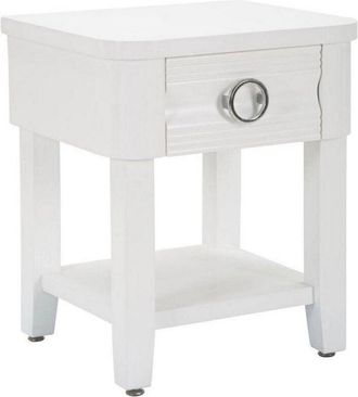 Dmora Dmora - Mesa De Caf&eacute; Guru, Mesa De Centro Baja, Revistero Para Sof&aacute;, Estante De La Sala De Estar, 45x40 H54 Cm, Blanco