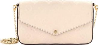 Louis Vuitton Felicie Pochette Monogram Empreinte Leather crossbody bag - Beige