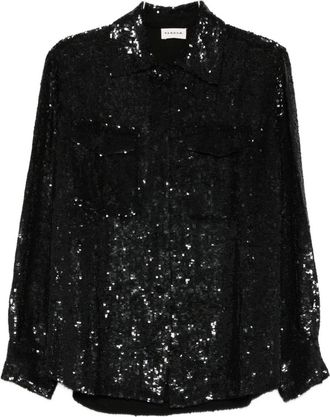 P.A.R.O.S.H. Womens Black Shirt viscose - Size X-Small