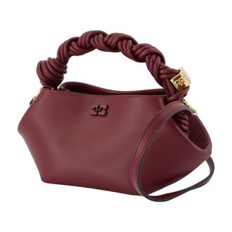 Ganni Womens Bou Mini Crossbody Bag Burgundy Synthetic