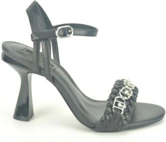 Liu Jo Elegante Zwarte Schoudertas - Dames - Sandalen met hakken - Zwart - 36 EU - Schoenen