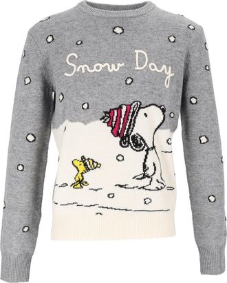 MC2 Saint Barth New Queen Peanuts Snow Day Embroidered Sweater