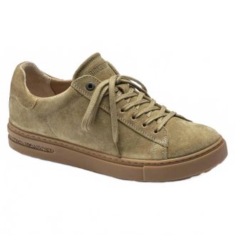 Birkenstock Womens Bend Low Leather Shoes - Narrow Width In Faded Khaki