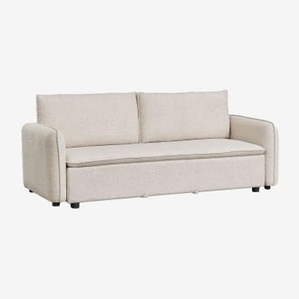 Sklum Sof&aacute; Cama De 3 Plazas En Tela Boucl&eacute; Drovi Sklum