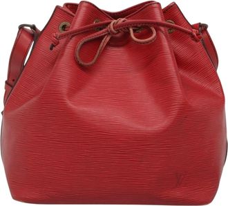 Louis Vuitton Petit Noé Red Leather Shoulder Bag (Pre-Owned)