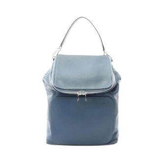 Loewe Pre-owned Backpacks, female, Blue, Size: ONE SIZE Pre-owned Goya Leather Backpack