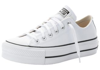 Converse Sneaker CONVERSE CHUCK TAYLOR ALL STAR PLATFORM LEATHER, Damen, Gr. 37,5, weiss (wei&szlig;, wei&szlig;), Leder, Schuhe Sneaker