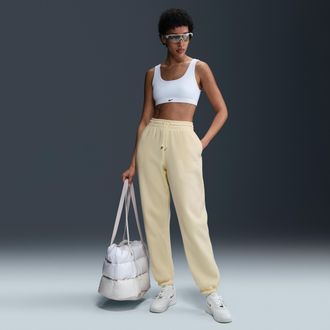 Nike Womens Nike Sportswear Phoenix Fleece High-Waisted Oversized Sweatpants in Brown | FZ5996-744