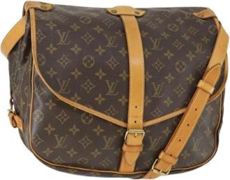 Louis Vuitton Pre-owned Cross Body Bags, female, Brown, Size: ONE SIZE Pre-owned Canvas Cross Body Bag