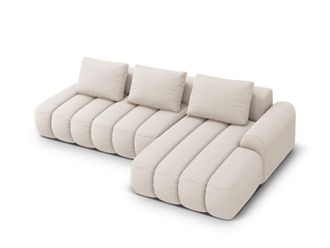 CXL by Christian Lacroix Sofá cama esquinero derecho con baúl 4 plazas tejido estructural beige
