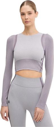 On Running Studio Long-T Crop - Dames - Sportshirts - Paars - L - Fitness