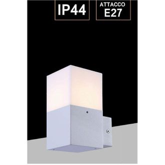 Trade Shop Trade Shop Traesio - Trade Shop - Applique A Muro Per Esterno Lampada Da Parete In Alluminio Attacco E27 Ip44 B160 - Blanco