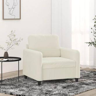 vidaXL Sill&oacute;n De Terciopelo Color Crema 60 Cm Vidaxl