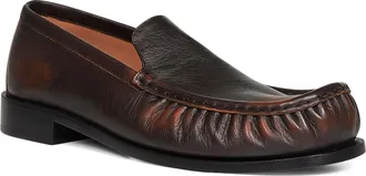 Dries Van Noten Mens Loafers - Tan Calf Leather Brown