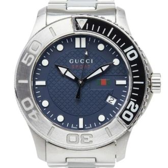 Gucci Pre-owned Ya 126253 Polshorloge - Heren - Vintage Horloges - Blauw - ONE Size - Vintage