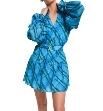Kivari Long Sleeve Mini Dress In Oceana