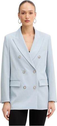 Pinko Pinko, Dames, Jassen, Blauw, Maat: S Viscose