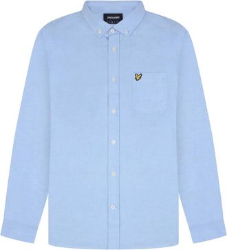 Lyle & Scott Casual overhemd - Heren - Casual Overhemden - Blauw - S - Katoen - Overhemden