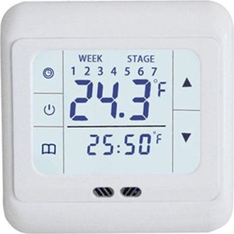 OEM Termostato Digital Blanco Con Pantalla T&aacute;ctil, Para Sistema De Calefacci&oacute;n Por Suelo Radiante, Para El Hogar, Controlador De Temperatura, Ca 220v