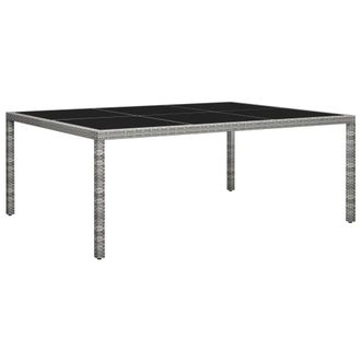 Berkfield Home Outdoor Dining Table Grey 200x150x74 cm Poly Rattan | Size: 200 x 150 x 74 cm