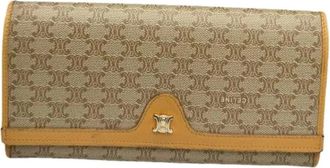 Celine Pre-owned Vintage Portemonnee - Dames - Vintage Accessoires - Beige - ONE Size - Leer - Vintage