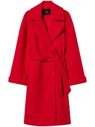 Twin-Set Vilten jas met dubbele rij knopen - Rood