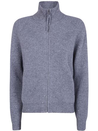 Seventy Sweater Long Sleeves Mock Neck 940 Light Grey