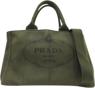 Prada Pre-owned Tote Bags, female, Green, Size: ONE SIZE Pre-owned Bn2642 Tote Bag