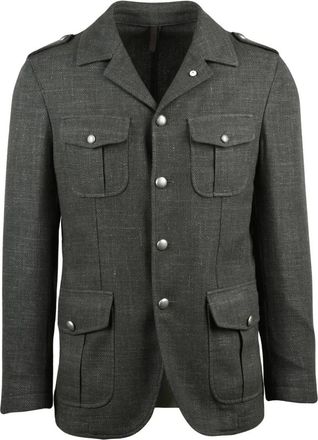 L.B.M. 1911 Blazer Militair - Heren - Zomerjassen - Groen - L - Wol - Jassen