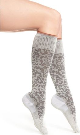 Sockwell Damask Compression Socks in Oyster at Nordstrom, Size Small/medium