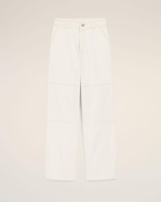 Ami White Cotton Worker Trousers White - XXS - for Women