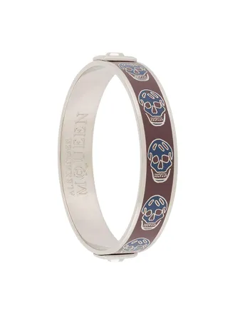 Alexander McQueen skull bangle - women - Enamel/Metal - One Size - Metallic